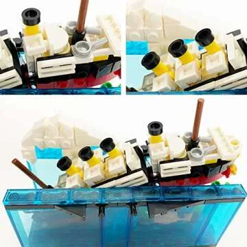 PYPIBAWLY Titanic Sink and Break in Half Toy Building Blocks Set, Titanic Toys for Kids, Titanic Cruise Ship Model Toy, Titanic Model Ship Kit, Boat Bricks Kit 247 PCs