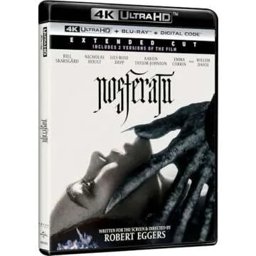 Nosferatu (4K Ultra HD + Blu-ray + Digital) [4K UHD] - Experience the Horror Like Never Before!
