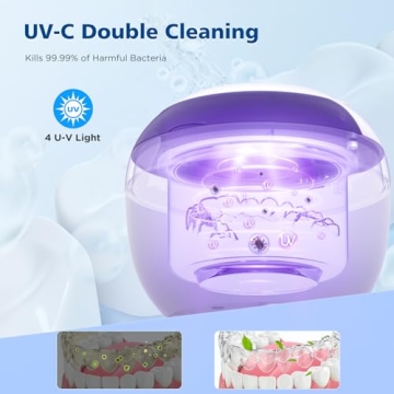Aotuda Ultrasonic Retainer Cleaner 45kHz for Dentures