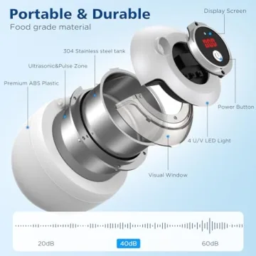 Aotuda Ultrasonic Retainer Cleaner 45kHz for Dentures