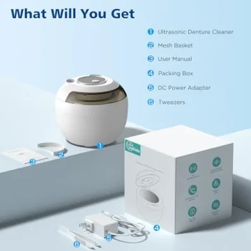 Aotuda Ultrasonic Retainer Cleaner 45kHz for Dentures