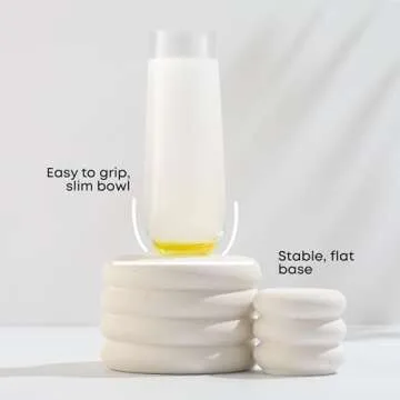 JoyJolt HUE Stemless Champagne Flutes Set of 6