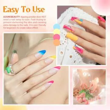AZUREBEAUTY 31Pcs Dip Powder Nail Kit Starter, 20 Colors Pastel Spring Summer Pink Acrylic Dipping Powder Set with Top/Base Coat Activator & Recycling Tray for Macaron French Manicure Salon