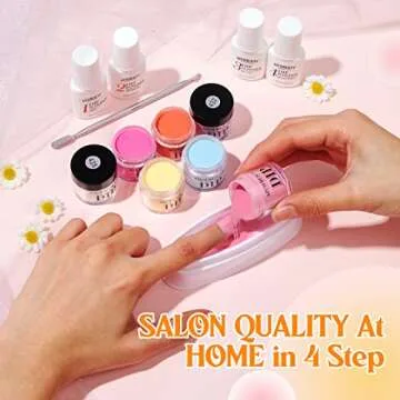 AZUREBEAUTY 31Pcs Dip Powder Nail Kit Starter, 20 Colors Pastel Spring Summer Pink Acrylic Dipping Powder Set with Top/Base Coat Activator & Recycling Tray for Macaron French Manicure Salon