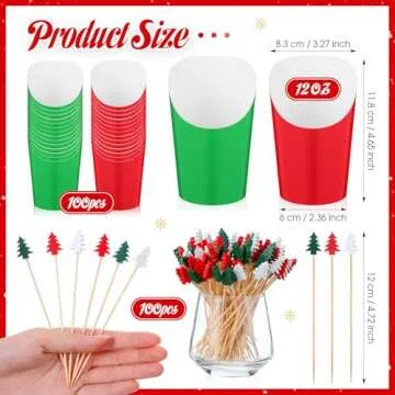 200 Disposable Charcuterie Cups with Festive Picks
