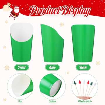 200 Disposable Charcuterie Cups with Festive Picks
