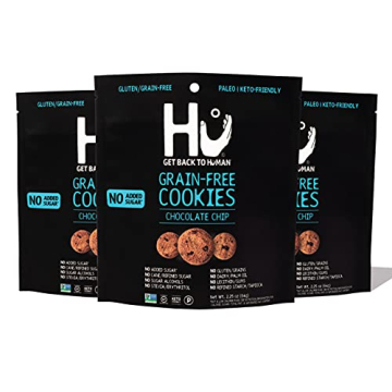 Hu No Added Sugar Chocolate Chip Cookies | 3 Pack | Keto, Gluten Free, Grain Free, Dairy Free & No A...