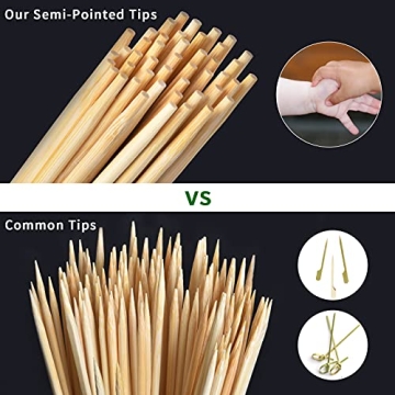 Natural Bamboo Skewers - Safe and Sturdy for Everyone