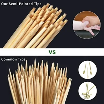 Natural Bamboo Skewers - Safe and Sturdy for Everyone