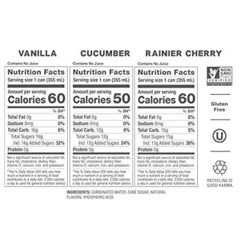 DRY Sparkling Non-Alcoholic Botanical Bubbly, 4 Clean Ingredients, Delicious Way to Be Sober & Social, Zero Proof Mocktail Mixer, Multi-Use Beverage, Pack of 12