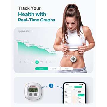 FITINDEX Smart Measuring Tape for Body, Accurate Digital Bluetooth Body Tape Measure for Weight Loss, Fitness, Body Building, Retractable Tape for Measuring Waist, Hip, Bust, Arms