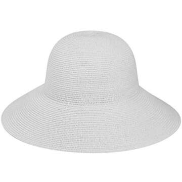 Betmar Women's Gossamer Sun Hat, White, One Size