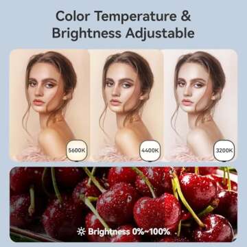 ULANZI K7 Streaming Video Conferencing Light with Stand C-Clamp, Brightness/Color Temperature Adjustable 15W Ring Light Key Light for Video Calls Zoom Meeting Home Office Monitor Webcam Light