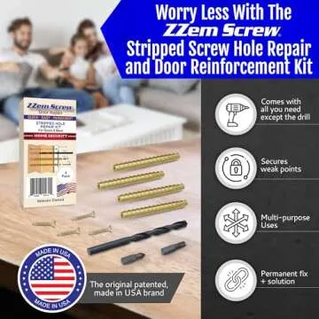 EZ Fix Door Hinge Repair Kit for Stripped Screws