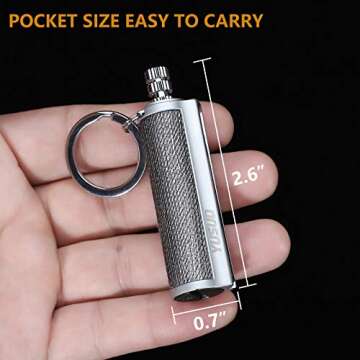 HUOWA YUSUD 2 Pack Permanent Match Infinity Lighter with Multitool Keychain, Reusable Waterproof Match Strike Anywhere, Forever Flint Fire Starter for Outdoor Survival Tool for men
