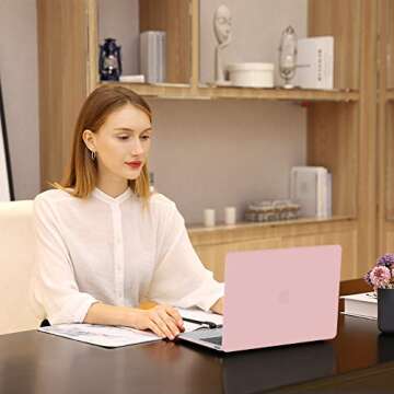 MOSISO Compatible with MacBook Pro 13 inch Case M2 2025, 2024, 2023-2016 A2338 M1 A2251 A2289 A2159 A1989 A1708 A1706, Plastic Hard Case&Keyboard Skin&Webcam Cover for MacBook Pro 13.3, Rose Quartz