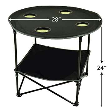 ATSENA FT-Black Camping Table - Convenient & Portable Outdoor Table
