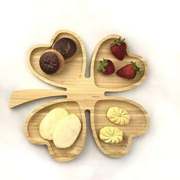 Heart Shaped Bamboo Serving Plate for All Occasions