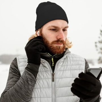 Century Star Black Beanie - Soft Knit Winter Cap