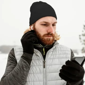 Century Star Black Beanie - Soft Knit Winter Cap