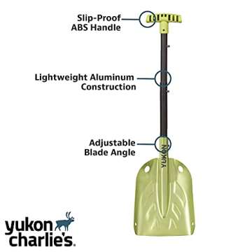 Yukon Charlie's Collapsible Snow Shovel, Lightweight Snow Shovel for Camping, Car, Emergency Kit