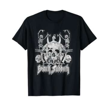 Black Sabbath Official Vintage Dancing Skeletons T-Shirt