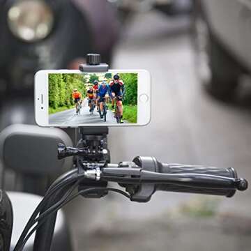 Suptig Phone Holder Desk Gooseneck Mount, Cell Phone Clamp Clip for Pole, Mobile Phone Mount Stand, Compatible for iPhone 14 Plus Phone 13 Pro Xs Max XR X 8 7 6 6s Plus and Other 4-7'' Device