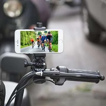 Suptig Phone Holder Desk Gooseneck Mount, Cell Phone Clamp Clip for Pole, Mobile Phone Mount Stand, Compatible for iPhone 14 Plus Phone 13 Pro Xs Max XR X 8 7 6 6s Plus and Other 4-7'' Device