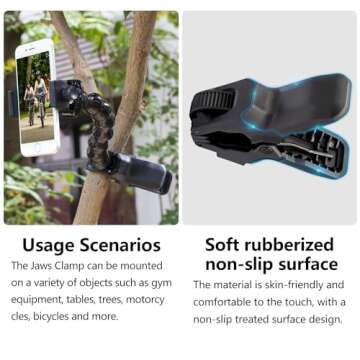 Suptig Phone Holder Desk Gooseneck Mount, Cell Phone Clamp Clip for Pole, Mobile Phone Mount Stand, Compatible for iPhone 14 Plus Phone 13 Pro Xs Max XR X 8 7 6 6s Plus and Other 4-7'' Device