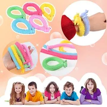 18Pack Stretchy Fidget Toy,Upgraded Sensory String,Colorful Stretchy Strings Fidget Toy for Kids,Adults,Autism,Stress Relief,Strengthen Arms,Build Resistance,Calm and Relax Present