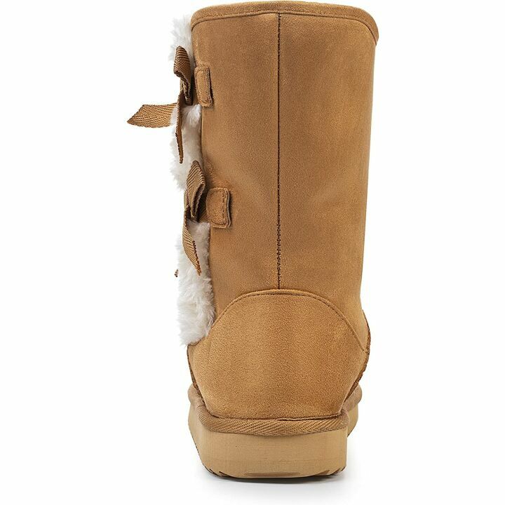 KRABOR Women's Suede Snow Boots - Mid-Calf Winter Style