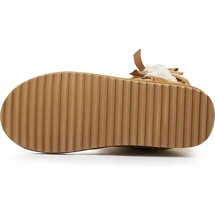 KRABOR Women's Suede Snow Boots - Mid-Calf Winter Style