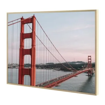 Frametory, 18x24 Aluminum Frame, Metal Wall Mount Frame for Prints with Real Glass, Great for Photos, Artworks, Posters, Puzzle (Gold, 1-Pack)