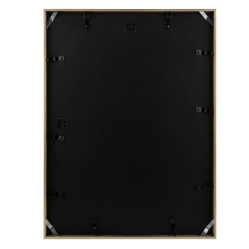 Frametory, 18x24 Aluminum Frame, Metal Wall Mount Frame for Prints with Real Glass, Great for Photos, Artworks, Posters, Puzzle (Gold, 1-Pack)