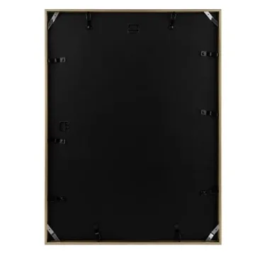 Frametory, 18x24 Aluminum Frame, Metal Wall Mount Frame for Prints with Real Glass, Great for Photos, Artworks, Posters, Puzzle (Gold, 1-Pack)