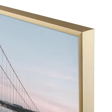 Frametory, 18x24 Aluminum Frame, Metal Wall Mount Frame for Prints with Real Glass, Great for Photos, Artworks, Posters, Puzzle (Gold, 1-Pack)