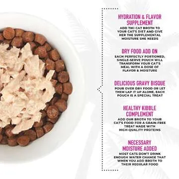 Tiki Cat Born Carnivore Broths, Salmon Recipe, Hydration and Flavor Supplement Cat Food Topper, 1.3 oz. Pouch (Pack of 12)