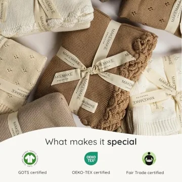 Makemake Organics Baby Blanket- Organic Cotton Swaddle