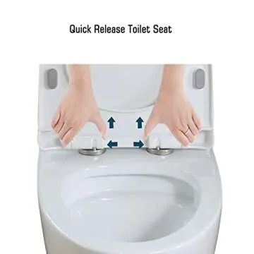 SouNor 12"Rough in Elongated Ceramics One Piece Toilet with Soft Closing Seat,3-Inch Flush Valve,Top Dual Flush(1.1/1.6 GPF) for Modern Bathroom Easy Install Comfort Water Closet, White (1012).