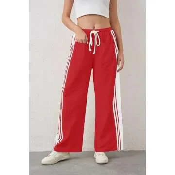 Burtell Striped Drawstring Lounge Pants for Women