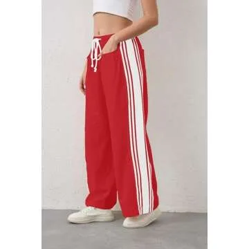 Burtell Striped Drawstring Lounge Pants for Women