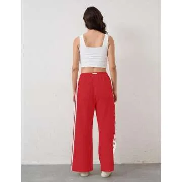 Burtell Striped Drawstring Lounge Pants for Women