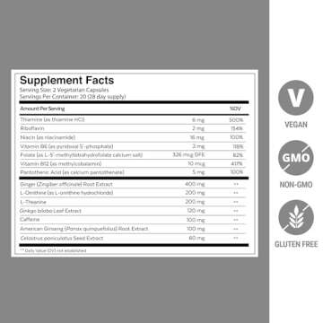 Qualia FOCUS Brain Booster Supplement | A Powerful Nootropic Designed to Deliver Sustained Mental Energy, Alertness, Concentration & Memory | With Ginkgo Biloba, L-Theanine Plus | 1 Month Supply