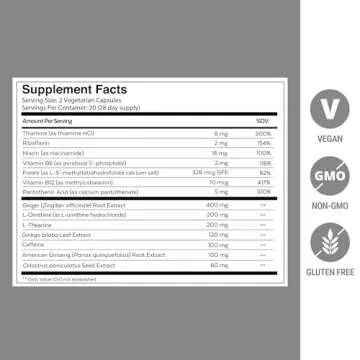 Qualia FOCUS Brain Booster Supplement | A Powerful Nootropic Designed to Deliver Sustained Mental Energy, Alertness, Concentration & Memory | With Ginkgo Biloba, L-Theanine Plus | 1 Month Supply