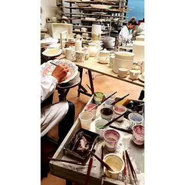 CERAMICHE D'ARTE PARRINI- Italian Ceramic Jar Salt Holder Decorated Country Hand Painted Made in ITALY Tuscan Art Pottery