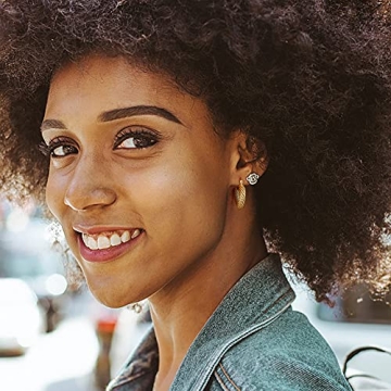 Twisted Gold Hoop Earrings for Women 14k Plated Fashion Jewelry