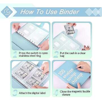 100 Envelopes Money Saving Challenge Binder for All Ages