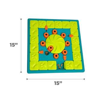 Outward Hound by Nina Ottosson Multipuzzle Level 4 Expert Dog Treat Puzzle for Enrichment, Blue