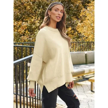 LILLUSORY Women's Oversized Batwing Sweater for Fall