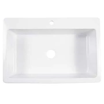 Sinkology Jackson 33" Fireclay Drop-In Kitchen Sink